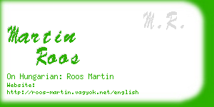 martin roos business card